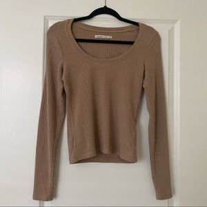 Abercrombie and Fitch Ribbed Long Sleeve Top